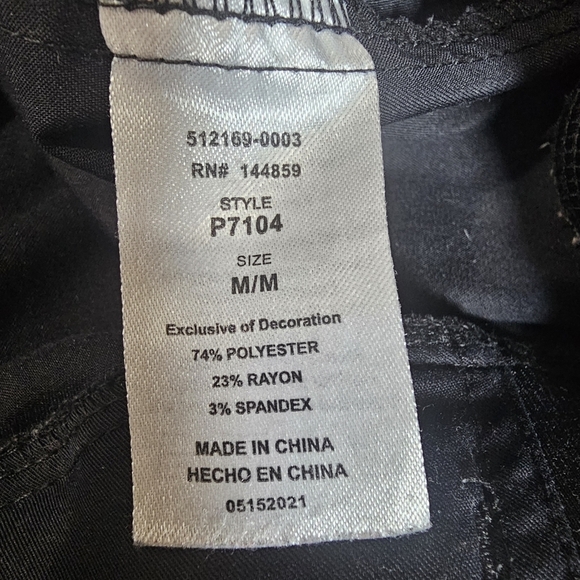 Adar Pro Womens Jogger Scrub Pants Size M - Lot Of 2 Please READ - Solid Black‎ - Picture 16 of 16